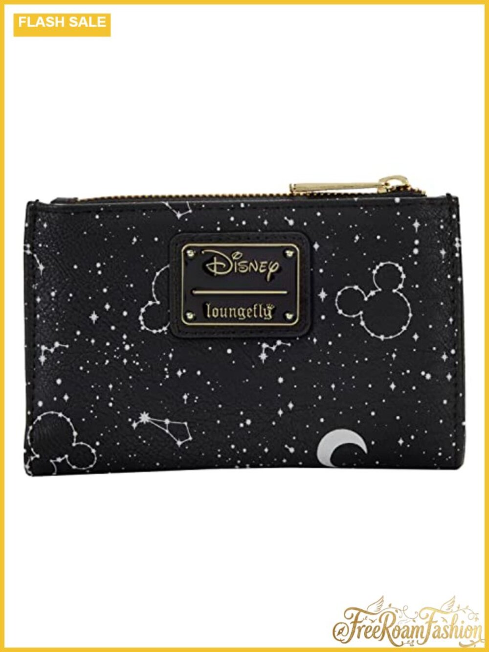 Disney Mickey Constellation All Over Print Glow in the Dark Flap Wallet Faux